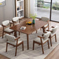 Dining Room Dinner Kitchen Table Rubberwood Solid Wood Dining Table Clearhalo 'Dining Tables & Seating' 'Dining Tables' 'dining_table' 'furn' 'furn_dining_table' 'Furniture' 'Kitchen & Dining Furniture' 6975902