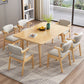 Dining Room Dinner Kitchen Table Rubberwood Solid Wood Dining Table Clearhalo 'Dining Tables & Seating' 'Dining Tables' 'dining_table' 'furn' 'furn_dining_table' 'Furniture' 'Kitchen & Dining Furniture' 6975904