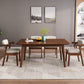 Dining Room Dinner Kitchen Table Rubberwood Solid Wood Dining Table Clearhalo 'Dining Tables & Seating' 'Dining Tables' 'dining_table' 'furn' 'furn_dining_table' 'Furniture' 'Kitchen & Dining Furniture' 6975911