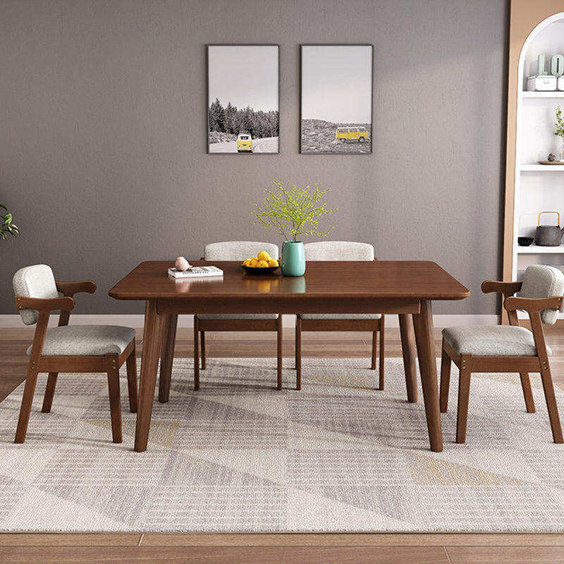 Dining Room Dinner Kitchen Table Rubberwood Solid Wood Dining Table Clearhalo 'Dining Tables & Seating' 'Dining Tables' 'dining_table' 'furn' 'furn_dining_table' 'Furniture' 'Kitchen & Dining Furniture' 6975911