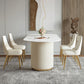 Dining Room Dinner Kitchen Table Modern Pedestal Stone Dining Table Clearhalo 'Dining Tables & Seating' 'Dining Tables' 'dining_table' 'furn' 'furn_dining_table' 'Furniture' 'Kitchen & Dining Furniture' 6975928