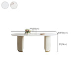 Dining Room Dinner Kitchen Table Simple Pedestal Stone Dining Table Clearhalo 'Dining Tables & Seating' 'Dining Tables' 'dining_table' 'furn' 'furn_dining_table' 'Furniture' 'Kitchen & Dining Furniture' 6975951