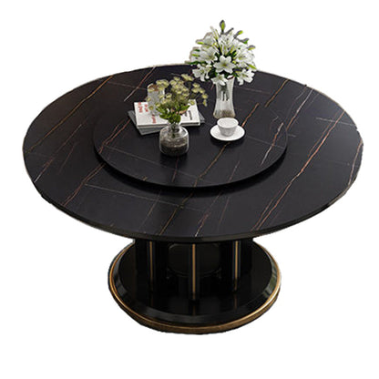 Sintered Stone Dining Table Convertible Dining Table for Kitchen Black Without Chairs Clearhalo 'Dining Tables & Seating' 'Dining Tables' 'dining_table' 'furn' 'furn_dining_table' 'Furniture' 'Kitchen & Dining Furniture' 6975964