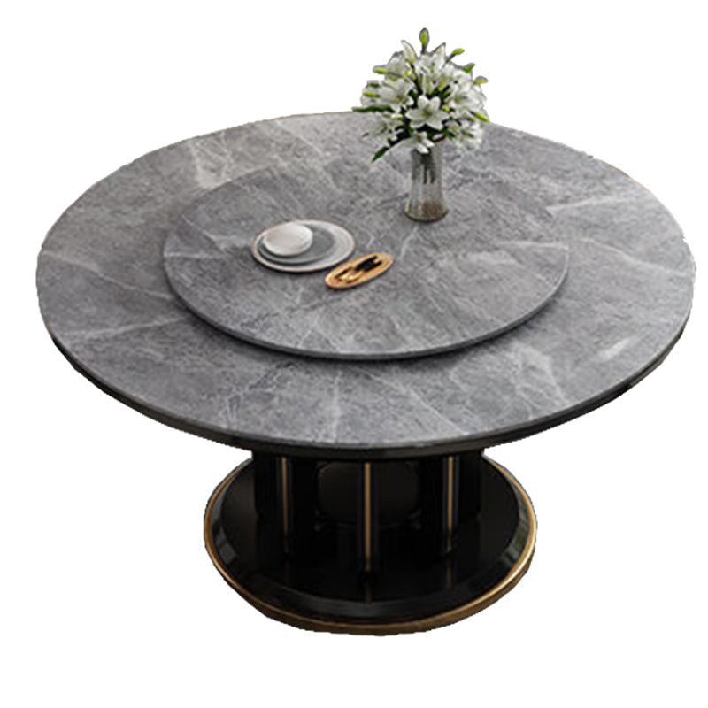 Sintered Stone Dining Table Convertible Dining Table for Kitchen Gray Without Chairs Clearhalo 'Dining Tables & Seating' 'Dining Tables' 'dining_table' 'furn' 'furn_dining_table' 'Furniture' 'Kitchen & Dining Furniture' 6975965