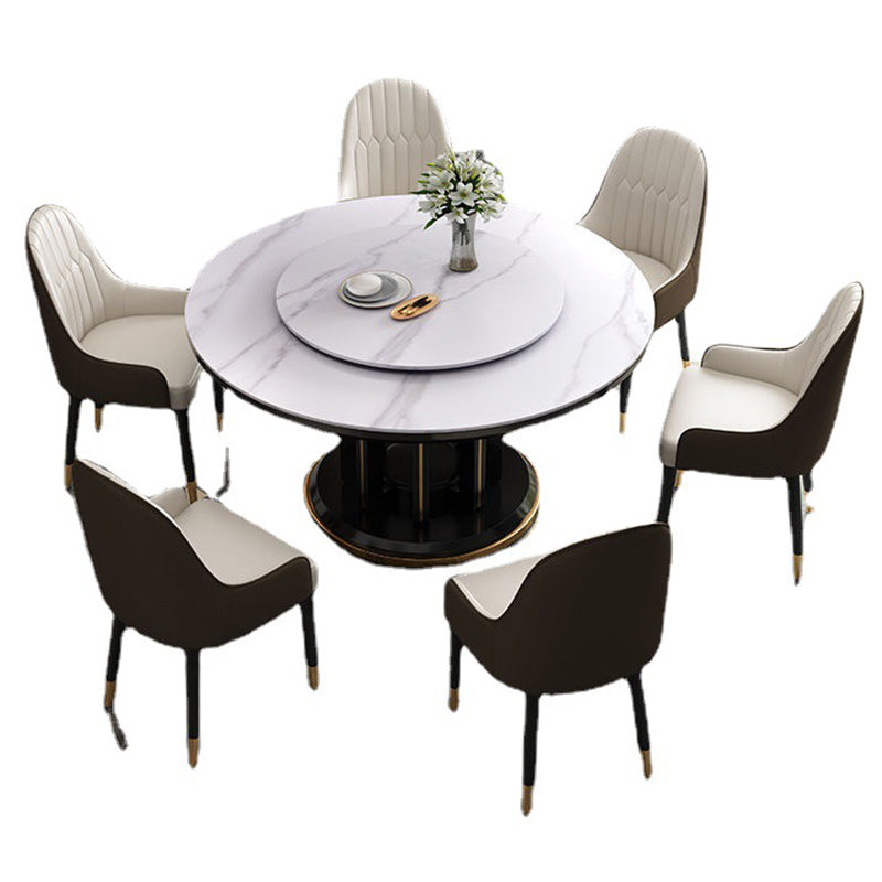 Sintered Stone Dining Table Convertible Dining Table for Kitchen Clearhalo 'Dining Tables & Seating' 'Dining Tables' 'dining_table' 'furn' 'furn_dining_table' 'Furniture' 'Kitchen & Dining Furniture' 6975971