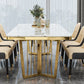 Dinner Room Luxury Dining Table Kitchen Metal Base Dining Table Clearhalo 'Dining Tables & Seating' 'Dining Tables' 'dining_table' 'furn' 'furn_dining_table' 'Furniture' 'Kitchen & Dining Furniture' 6975989