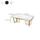 Dinner Room Luxury Dining Table Kitchen Metal Base Dining Table Clearhalo 'Dining Tables & Seating' 'Dining Tables' 'dining_table' 'furn' 'furn_dining_table' 'Furniture' 'Kitchen & Dining Furniture' 6975991