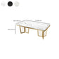 Dinner Room Luxury Dining Table Kitchen Metal Base Dining Table Clearhalo 'Dining Tables & Seating' 'Dining Tables' 'dining_table' 'furn' 'furn_dining_table' 'Furniture' 'Kitchen & Dining Furniture' 6975993