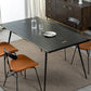 Dining Room Dinner Kitchen Table Black Frame Solid Wood Dining Table Clearhalo 'Dining Tables & Seating' 'Dining Tables' 'dining_table' 'furn' 'furn_dining_table' 'Furniture' 'Kitchen & Dining Furniture' 6975997