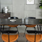 Dining Room Dinner Kitchen Table Black Frame Solid Wood Dining Table Clearhalo 'Dining Tables & Seating' 'Dining Tables' 'dining_table' 'furn' 'furn_dining_table' 'Furniture' 'Kitchen & Dining Furniture' 6976002