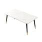 Mesa de comedor rectangular estilo Glam, mesa de comedor con tapa de piedra para uso en cocina