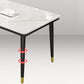 Rectangle Stone Top Dining Table Glam Style Kitchen Dining Table with 4 Legs Clearhalo 'Dining Tables & Seating' 'Dining Tables' 'dining_table' 'furn' 'furn_dining_table' 'Furniture' 'Kitchen & Dining Furniture' 6976067