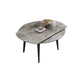 Glam Style Dining Table Stone Top Butterfly Leaf Dining Table