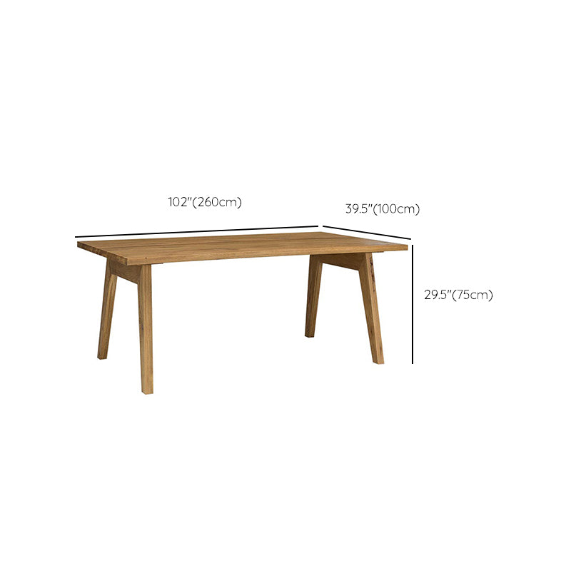 Tavolo da pranzo rettangolare con treppiede Tavolo da pranzo in legno massello