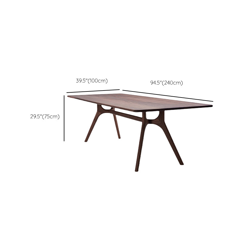 Dining Room Rectangle Dinner Table Kitchen Solid Wood Dining Table Clearhalo 'Dining Tables & Seating' 'Dining Tables' 'dining_table' 'furn' 'furn_dining_table' 'Furniture' 'Kitchen & Dining Furniture' 6976149