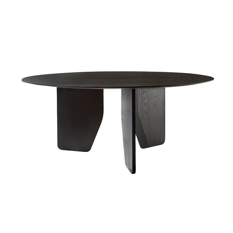 Mesa de cocina para comedor, mesa de comedor redonda de madera en negro