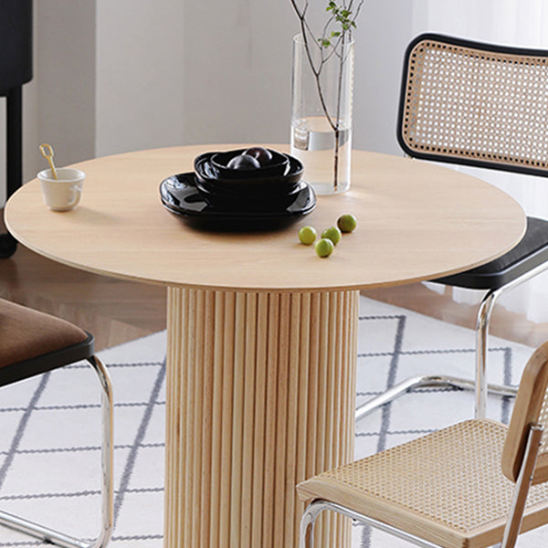 Dinner Kitchen Table Dining Room Round Solid Wood Top Dining Table