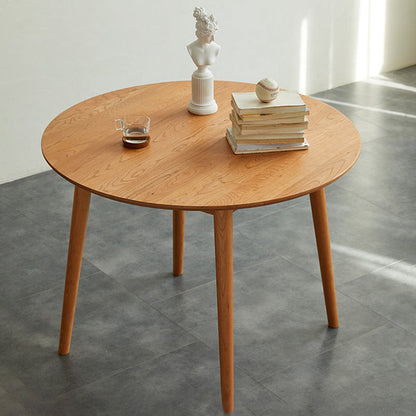 Esstisch für Esszimmer, Küche, runder Esstisch aus massivem Holz
