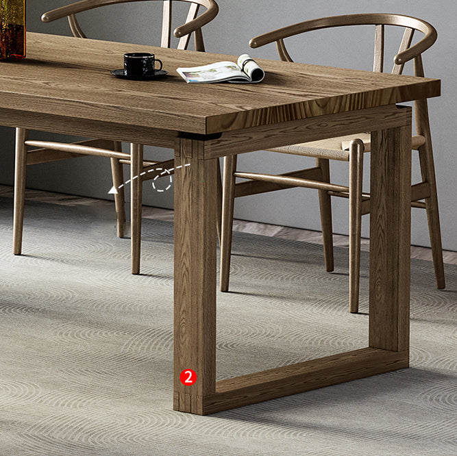 Modern Rectangle Wood Dining Table 1/4/5/7 Pieces Dining Set for Dining Room Clearhalo 'Dining Room Sets' 'Dining Tables & Seating' 'dining_room_set' 'furn' 'furn_dining_room_set' 'Furniture' 'Kitchen & Dining Furniture' 6976227