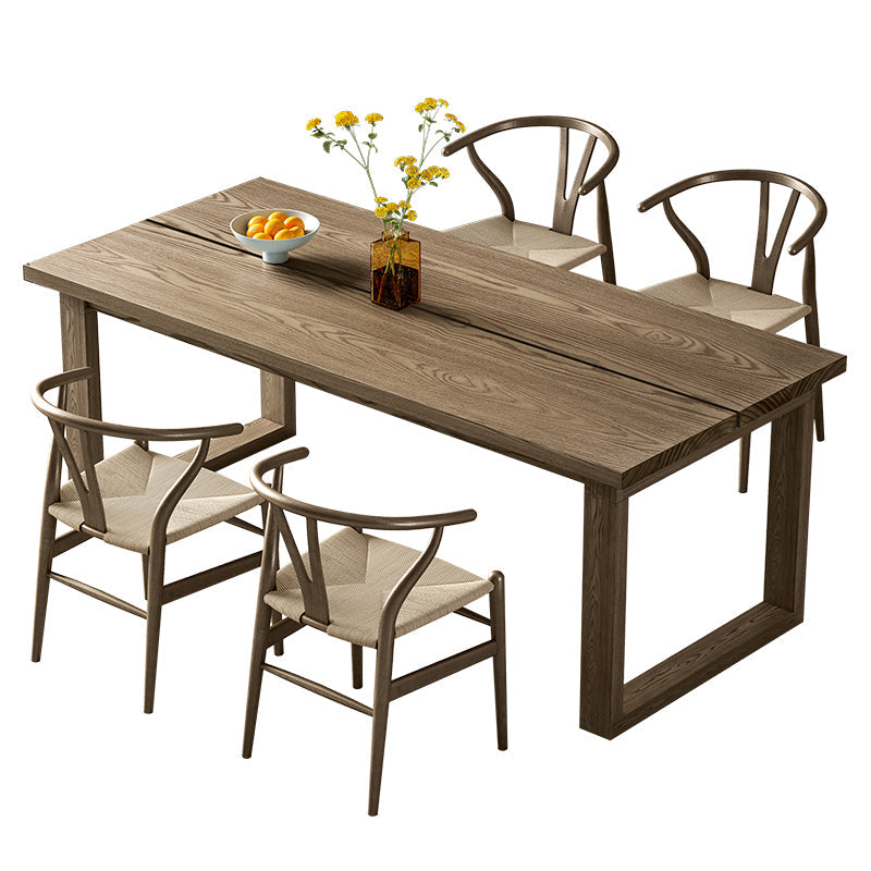 Modern Rectangle Wood Dining Table 1/4/5/7 Pieces Dining Set for Dining Room Clearhalo 'Dining Room Sets' 'Dining Tables & Seating' 'dining_room_set' 'furn' 'furn_dining_room_set' 'Furniture' 'Kitchen & Dining Furniture' 6976228