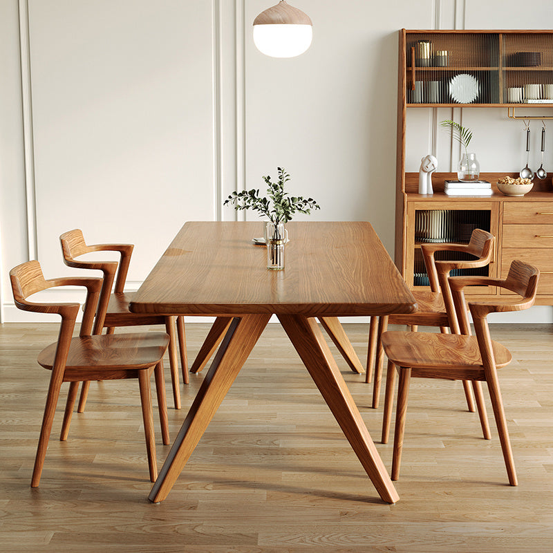 Tavolo da pranzo in legno moderno rettangolo 1/5/7 pezzi set da pranzo per sala da pranzo