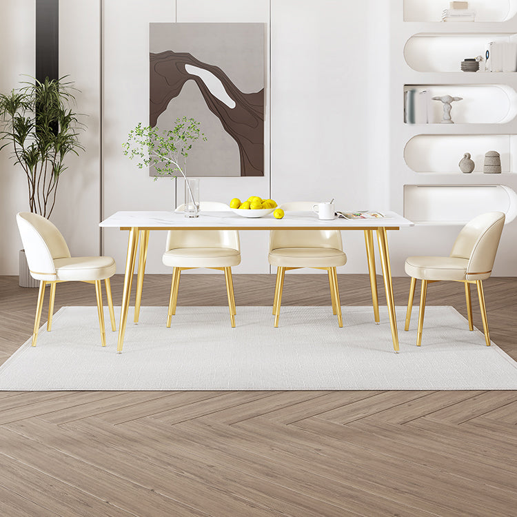 Mesa de comedor de piedra rectangular moderna 1/5/7 piezas de comedor juego para comedor