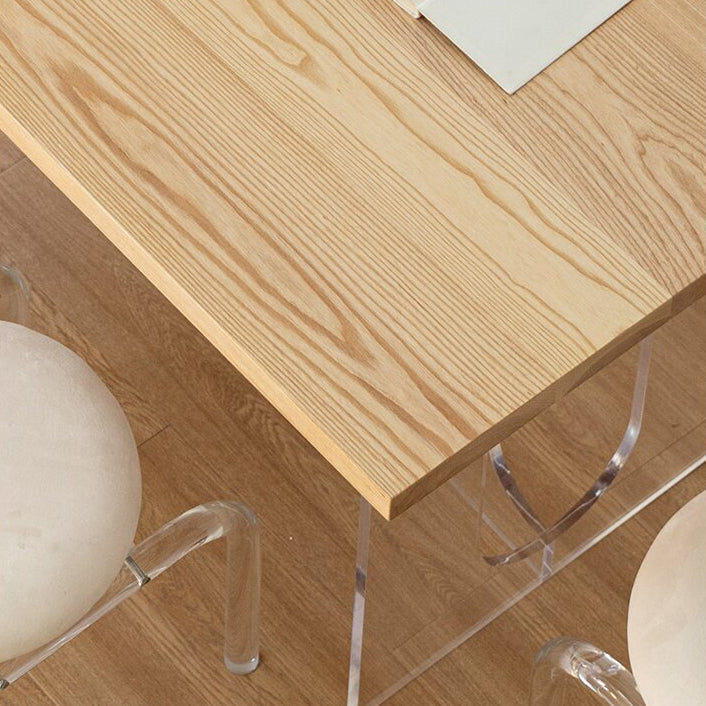 Modern Rectangle Wood Dining Table 1/5/7 Pieces Dining Set for Kitchen