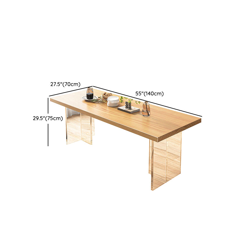Modern Rectangle Wood Dining Table 1/5/7 Pieces Dining Set for Kitchen