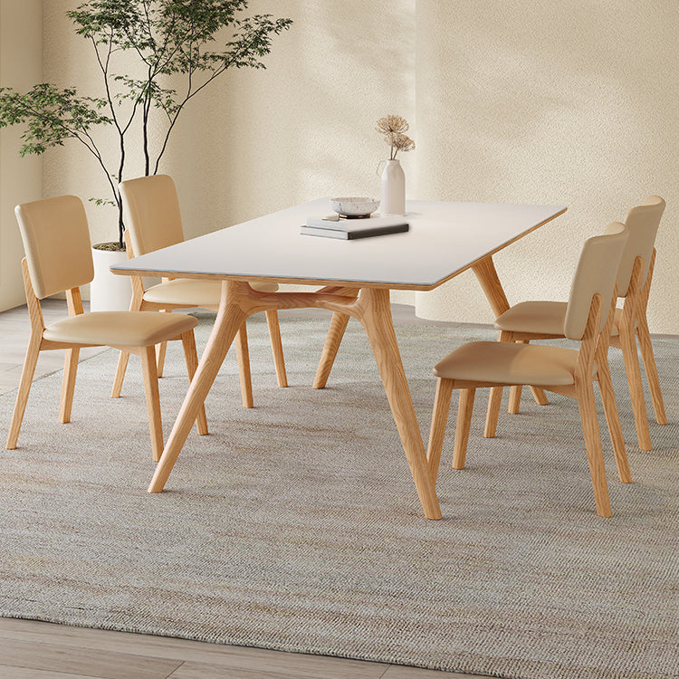 Set di sala da pranzo nordica 1/4/5/6/7 PC Tavolo da pranzo in legno