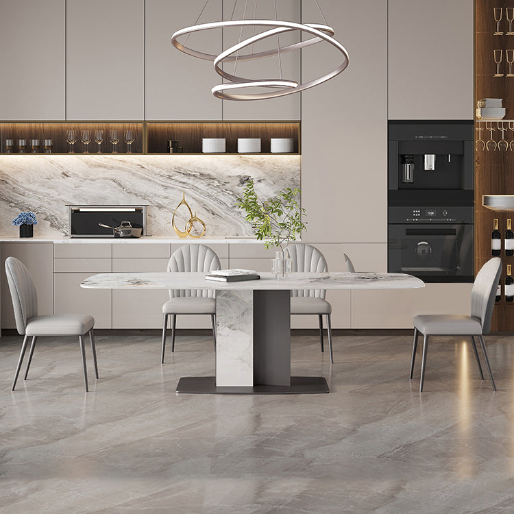 Modern Dining Room Set 1/4/5/6/7 Pcs Dining Set for Home Use 5 Pieces: Table, 4 Chairs Clearhalo 'Dining Room Sets' 'Dining Tables & Seating' 'dining_room_set' 'furn' 'furn_dining_room_set' 'Furniture' 'Kitchen & Dining Furniture' 6976333