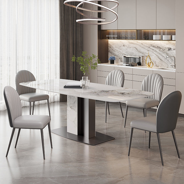 Modern Dining Room Set 1/4/5/6/7 Pcs Dining Set for Home Use 6 Pieces: Table, 5 Chairs Clearhalo 'Dining Room Sets' 'Dining Tables & Seating' 'dining_room_set' 'furn' 'furn_dining_room_set' 'Furniture' 'Kitchen & Dining Furniture' 6976334