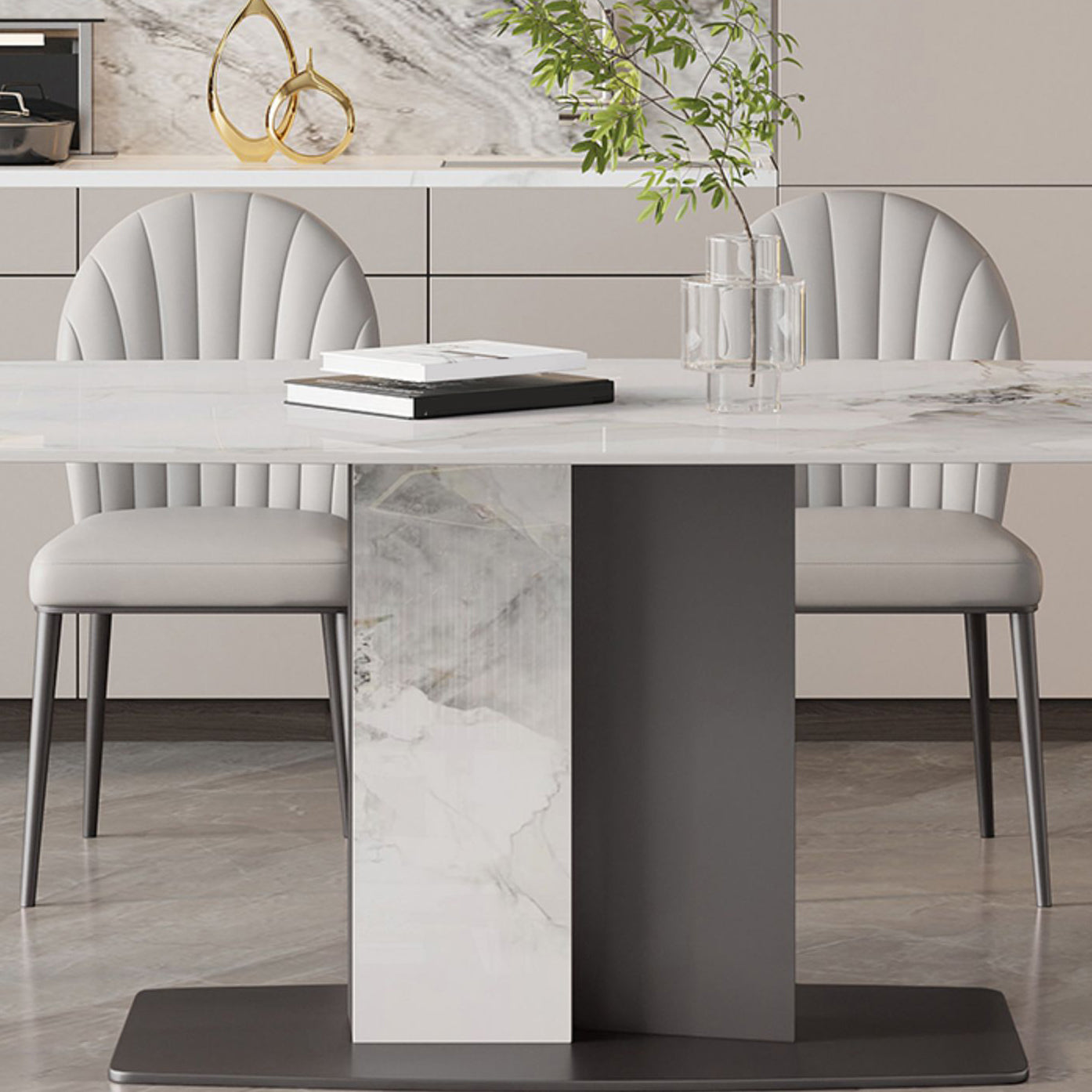 Modern Dining Room Set 1/4/5/6/7 Pcs Dining Set for Home Use Clearhalo 'Dining Room Sets' 'Dining Tables & Seating' 'dining_room_set' 'furn' 'furn_dining_room_set' 'Furniture' 'Kitchen & Dining Furniture' 6976340