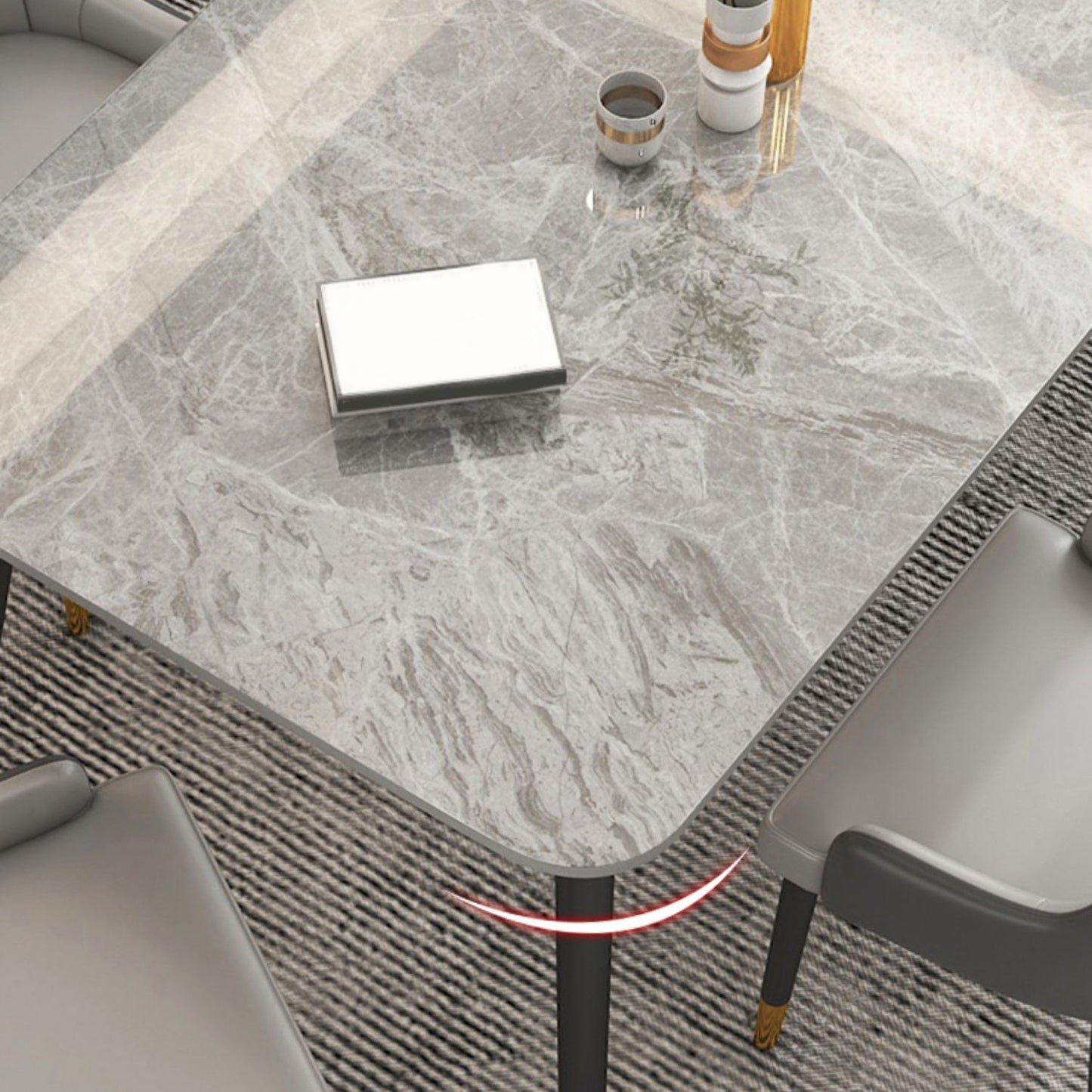 Juego de comedor de estilo nórdico 1/2/5/7 PCS Set para uso en el hogar