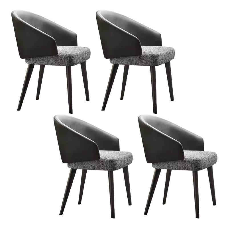 Glossy Gray Stone Dining Table Set 1/4/5/7 Pcs Dinette Set with Arm Chairs 4 Grey Chairs Clearhalo 'Dining Room Sets' 'Dining Tables & Seating' 'dining_room_set' 'furn' 'furn_dining_room_set' 'Furniture' 'Kitchen & Dining Furniture' 6976415