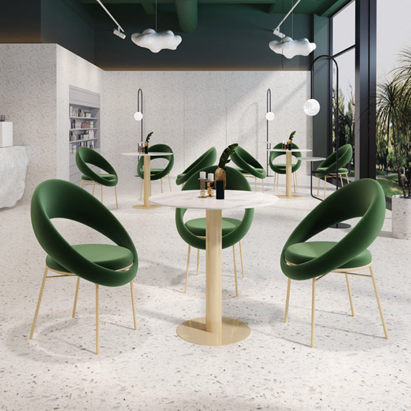 Runde Essset für Küche 1/2/4/5 PCs Hochglänzende weiß