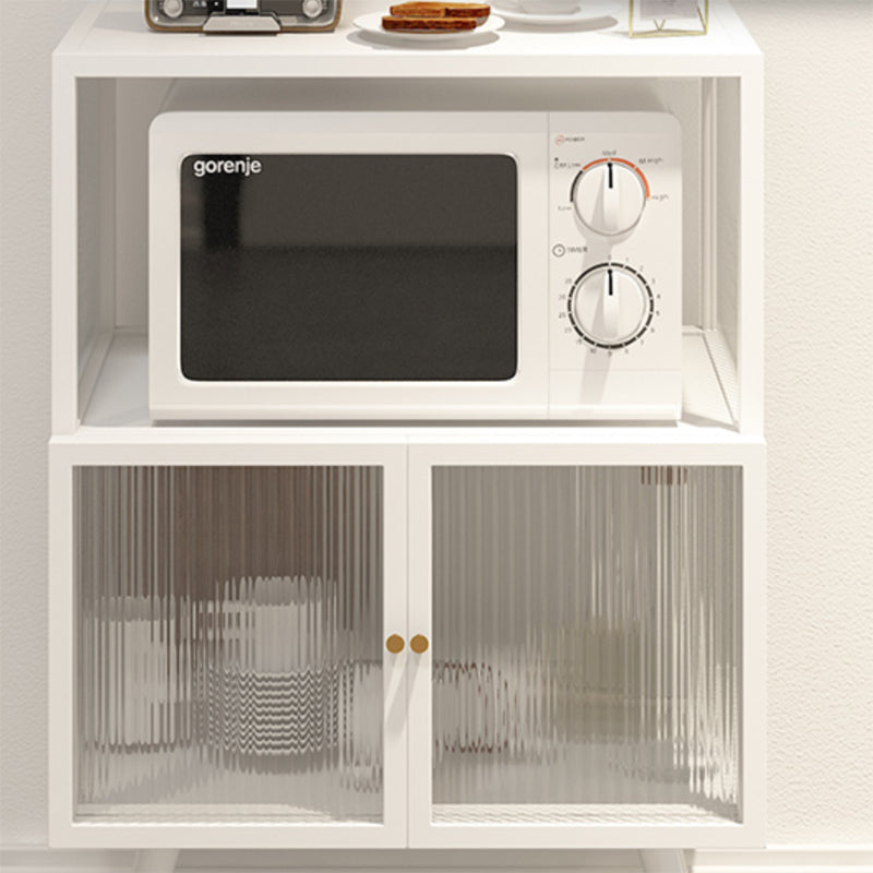 Contemporary Curio Cabinet Metal Glass Doors Display Stand for Dining Room Clearhalo 'Display & China Cabinets' 'display_china_cabinets' 'furn' 'furn_display_china_cabinets' 'Furniture' 'Kitchen & Dining Furniture' 6977049