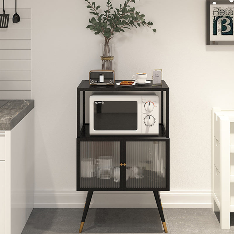 Contemporary Curio Cabinet Metal Glass Doors Display Stand for Dining Room Clearhalo 'Display & China Cabinets' 'display_china_cabinets' 'furn' 'furn_display_china_cabinets' 'Furniture' 'Kitchen & Dining Furniture' 6977054