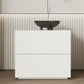 Modernism Accent Table Nightstand Drawers Storage Bed Nightstand for Home Off-White 1 Piece Clearhalo 'Bedroom Furniture' 'furn' 'furn_night_stand' 'Furniture' 'night_stand' 'Nightstands' 6977204