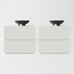 Modernism Accent Table Nightstand Drawers Storage Bed Nightstand for Home Off-White 2 Piece Set Clearhalo 'Bedroom Furniture' 'furn' 'furn_night_stand' 'Furniture' 'night_stand' 'Nightstands' 6977206