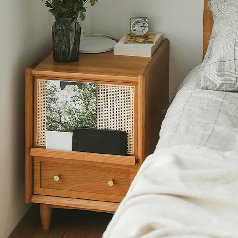 2つの引き出しグラムアクセントテーブルナイトスタンドアンティークフィニッシュナイトテーブルと足の