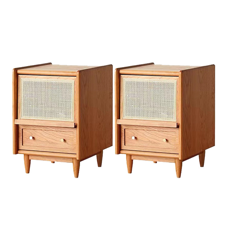 2つの引き出しグラムアクセントテーブルナイトスタンドアンティークフィニッシュナイトテーブルと足の