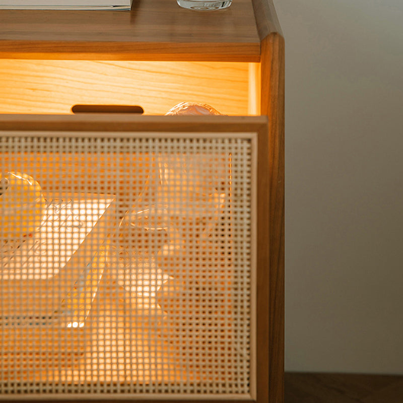 2つの引き出しグラムアクセントテーブルナイトスタンドアンティークフィニッシュナイトテーブルと足の