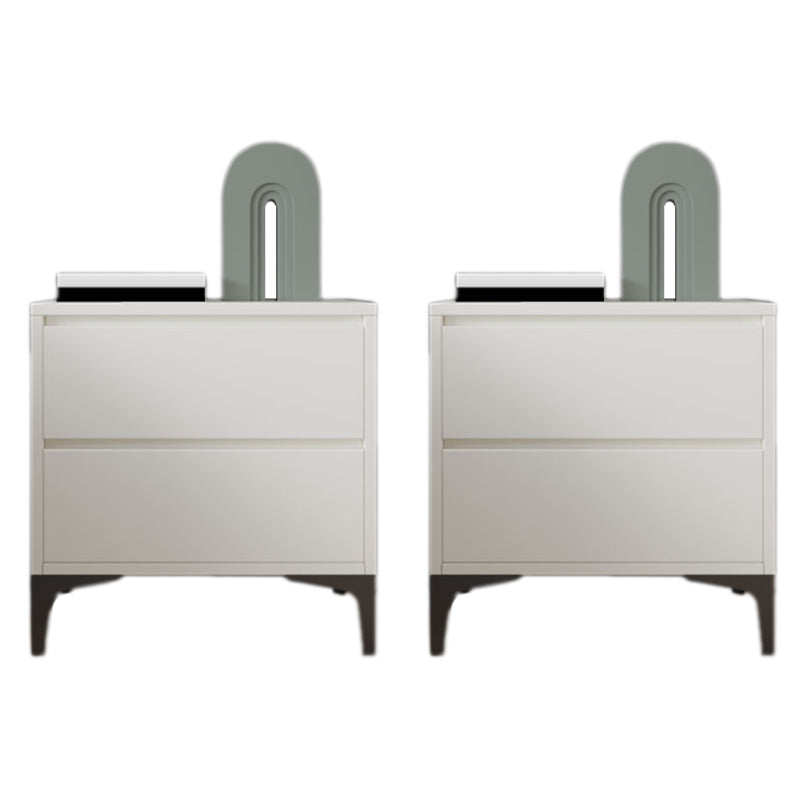 Table de nuit de table de table de table de table de nuit contemporaine avec 2 tiroirs pour la maison