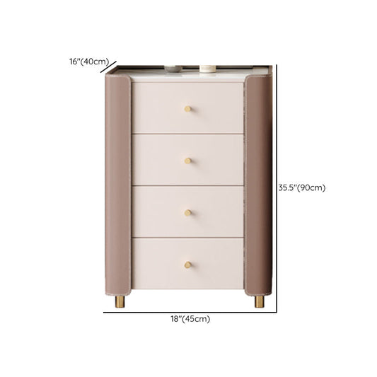 Contemporary Glam Storage Chest Stone Storage Chest Dresser for Bedroom