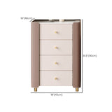 Contemporary Glam Storage Chest Stone Storage Chest Dresser for Bedroom
