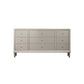 Contemporary Horizontal Double Dresser White/Silver Dresser with Storage for Home