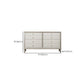 Contemporary Horizontal Double Dresser White/Silver Dresser with Storage for Home