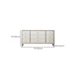 Contemporary Horizontal Double Dresser White/Silver Dresser with Storage for Home