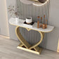 Table accent de console contemporaine Half Moon Table de la console finition antique