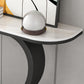 Table accent de console contemporaine Half Moon Table de la console finition antique